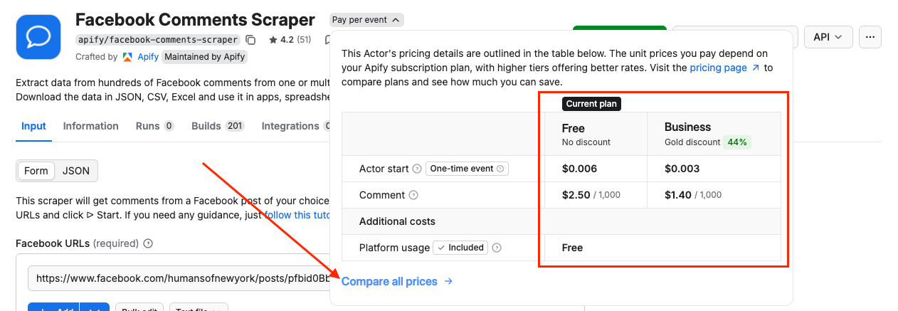 Apify Store discounts